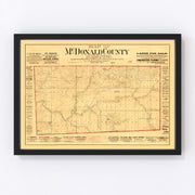 McDonald County Vintage Map 1884