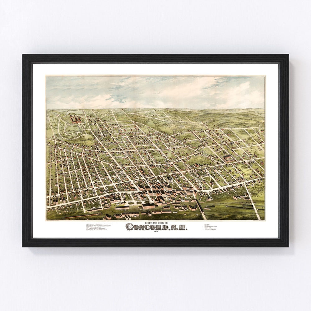 Concord Vintage Map 1875