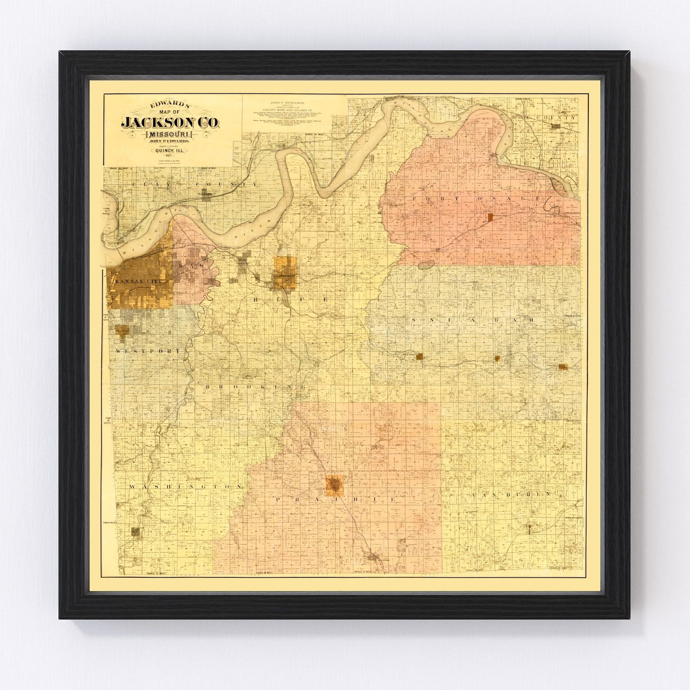 Jackson County Vintage Map 1887