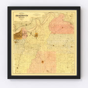 Jackson County Vintage Map 1887