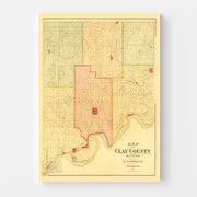 map of Clay County