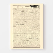 map of Worth County
