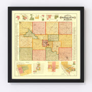 Wapello County Vintage Map 1893