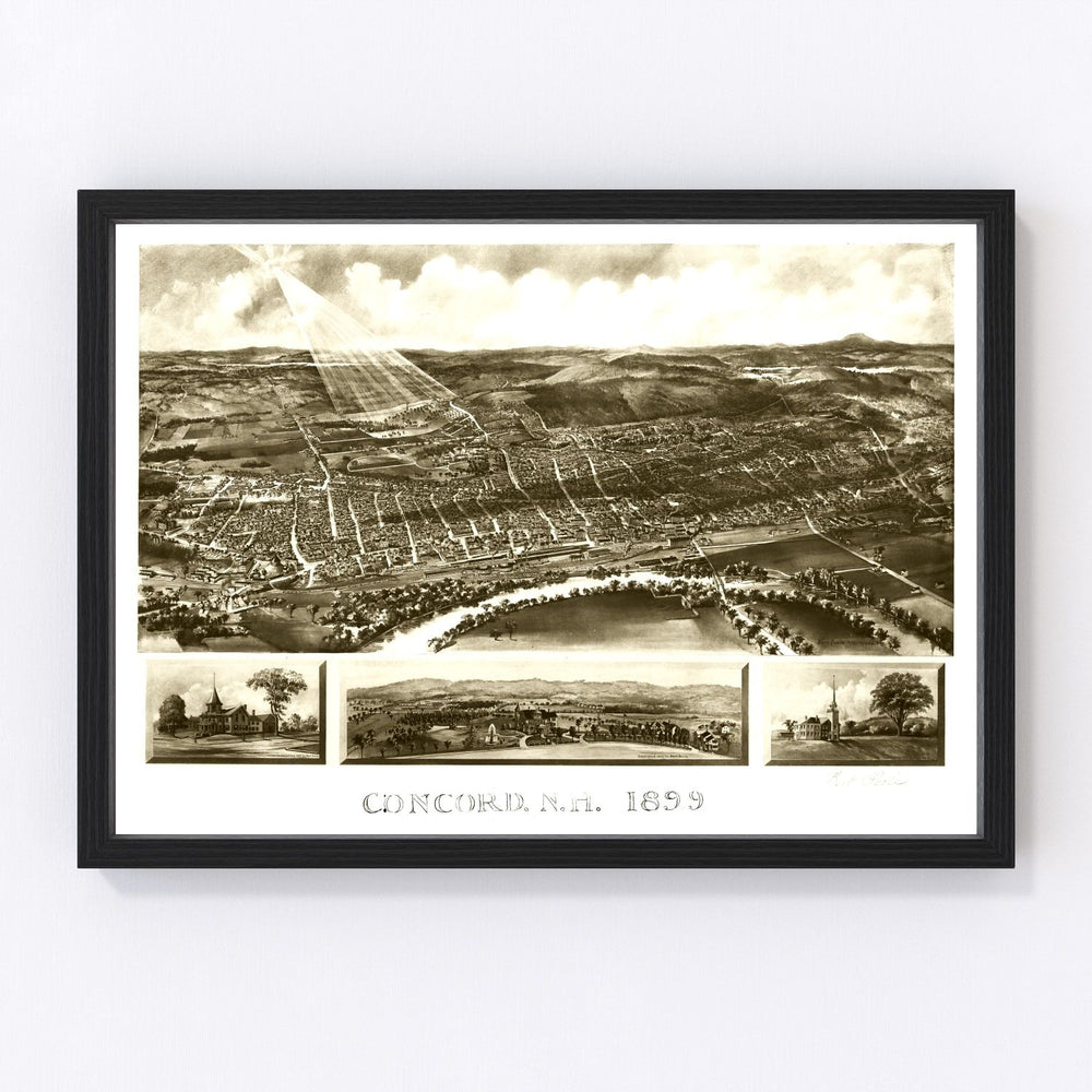Concord Vintage Map 1899