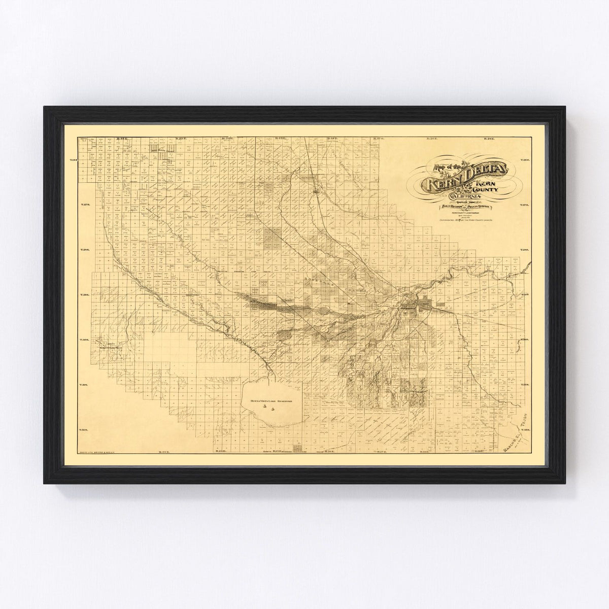 Kern County Vintage Map 1897