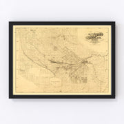 Kern County Vintage Map 1897
