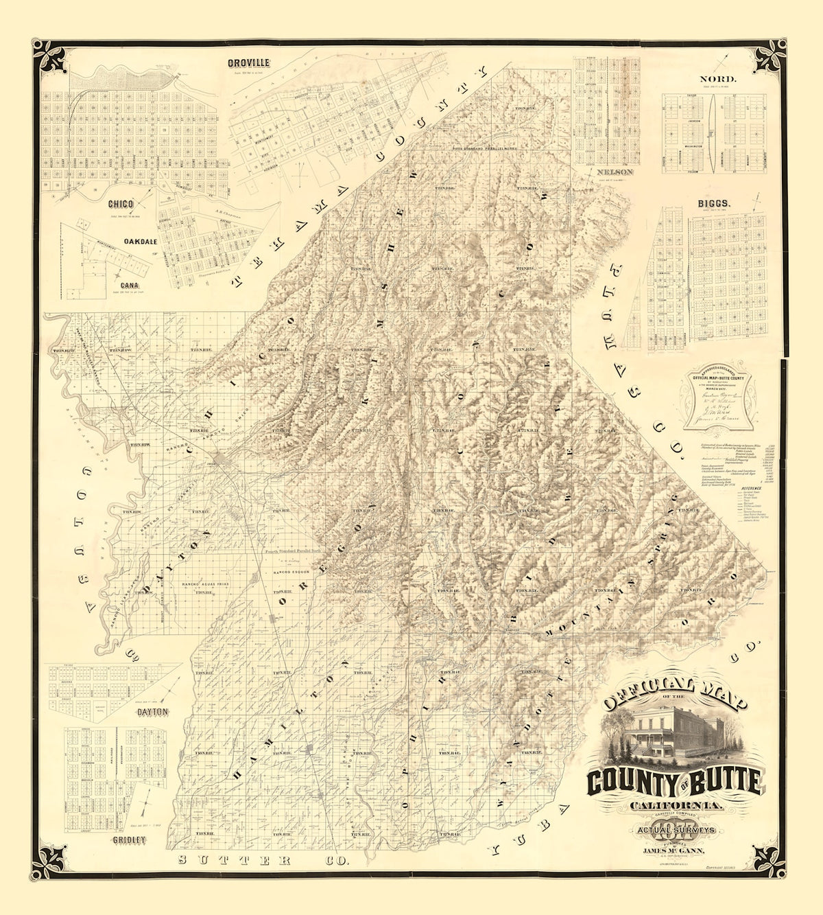 Preview of Vintage Map of Butte County, California 1877