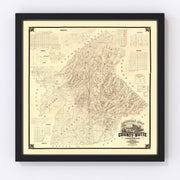 Butte County Vintage Map 1877