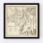 Elko County Vintage Map 1894