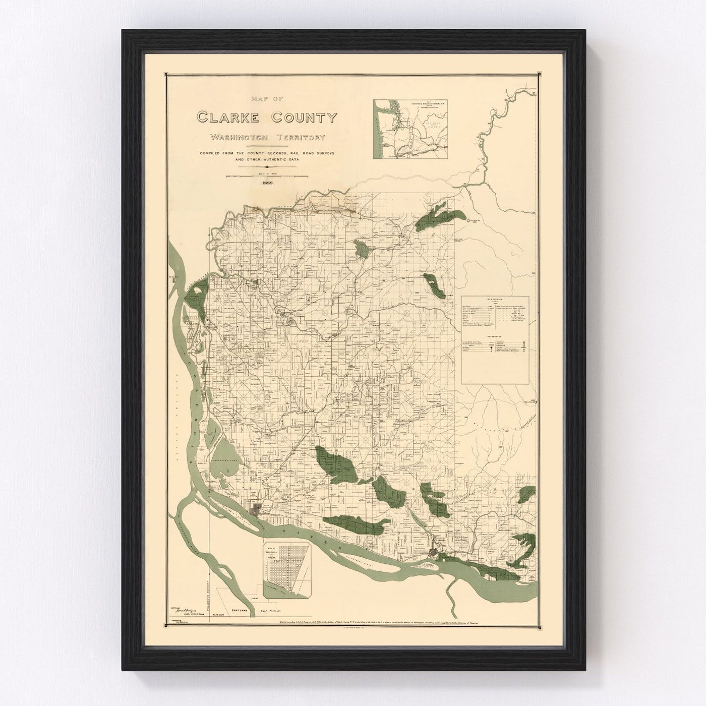 Clark County Vintage Map 1888