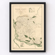 Clark County Vintage Map 1888