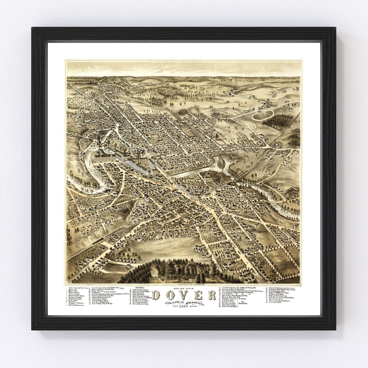 Dover Vintage Map 1877