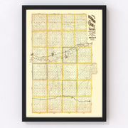 Dickinson County Vintage Map 1885