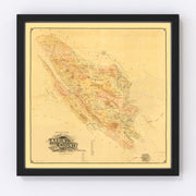 Marin County Vintage Map 1892