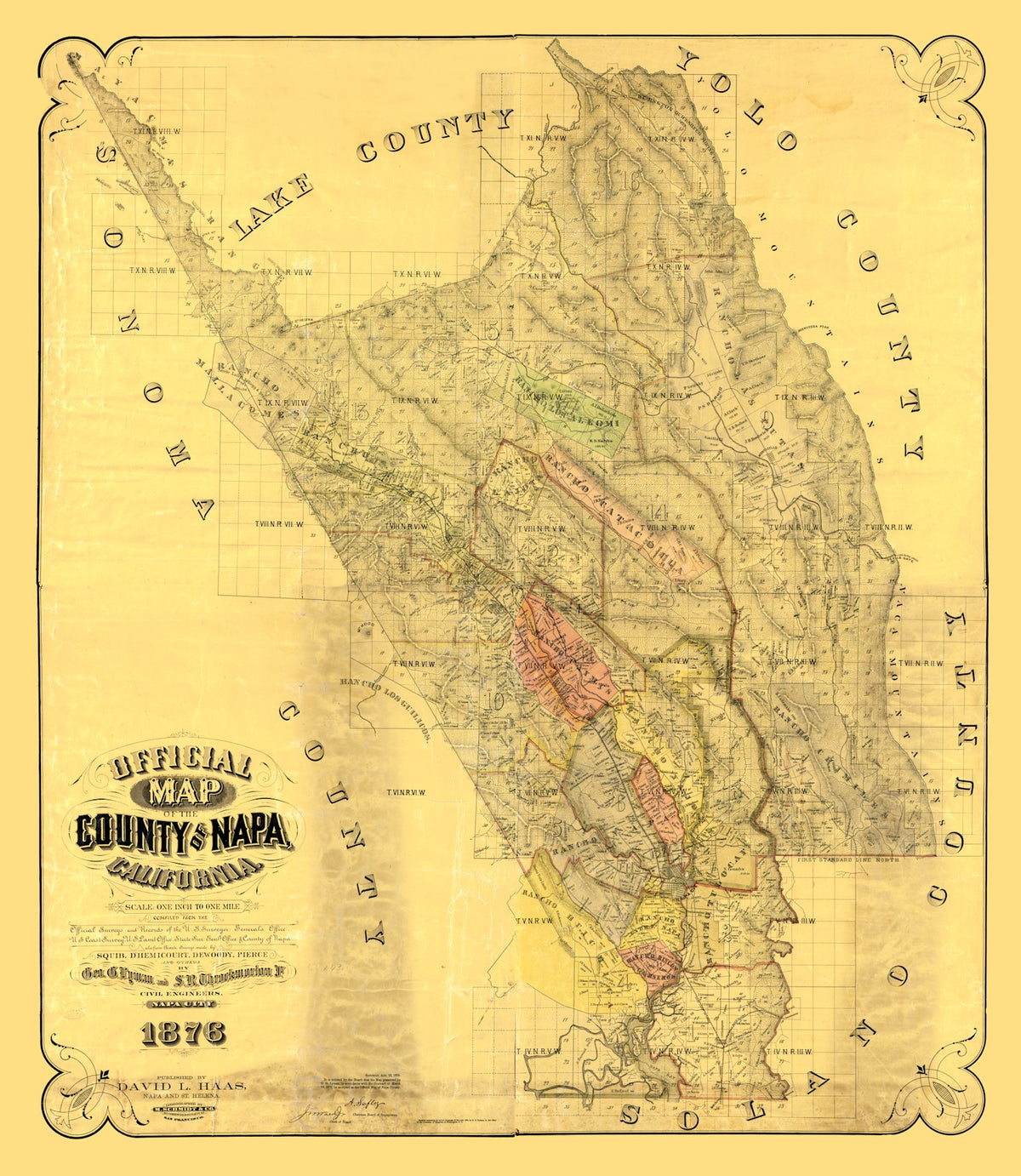 Preview of Vintage Map of Napa County, California 1876