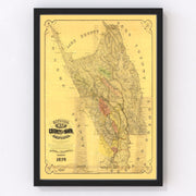 Napa County Vintage Map 1876
