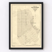 San Francisco Vintage Map 1849
