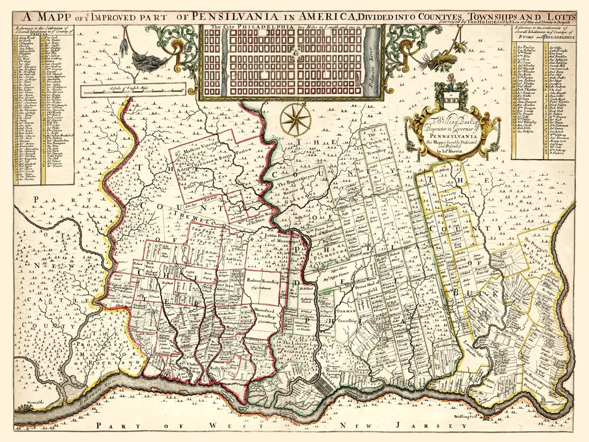 Preview of Vintage Map of Pennsylvania 1687