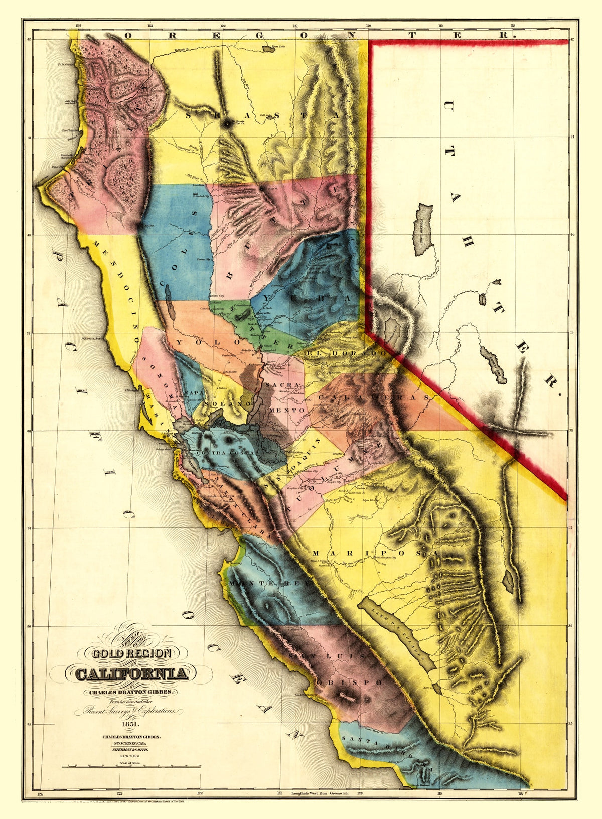 Preview of Vintage Map of California 1851