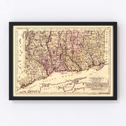Connecticut Vintage Map 1796