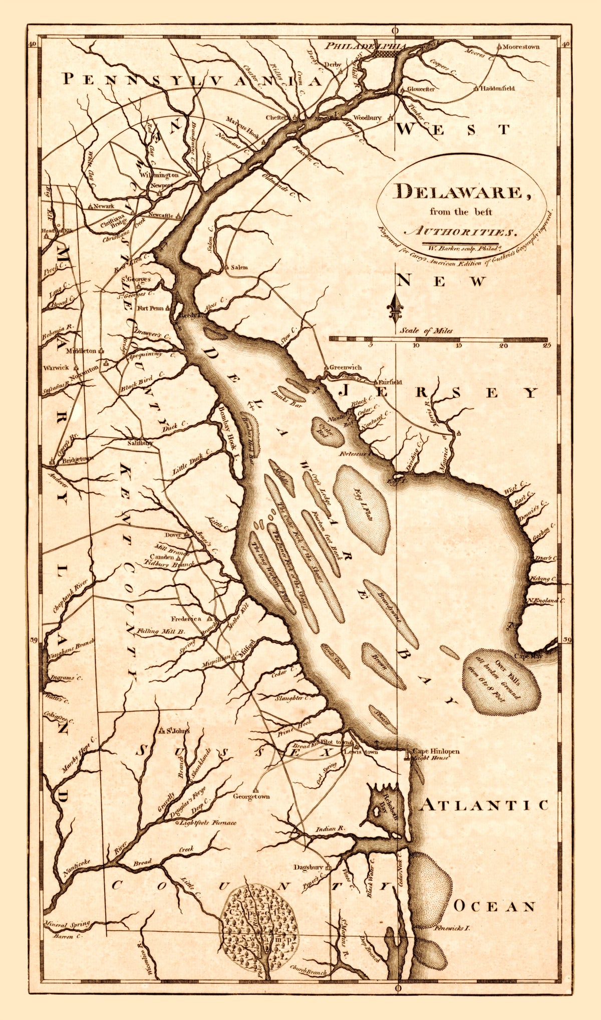 Preview of Vintage Map of Delaware 1795