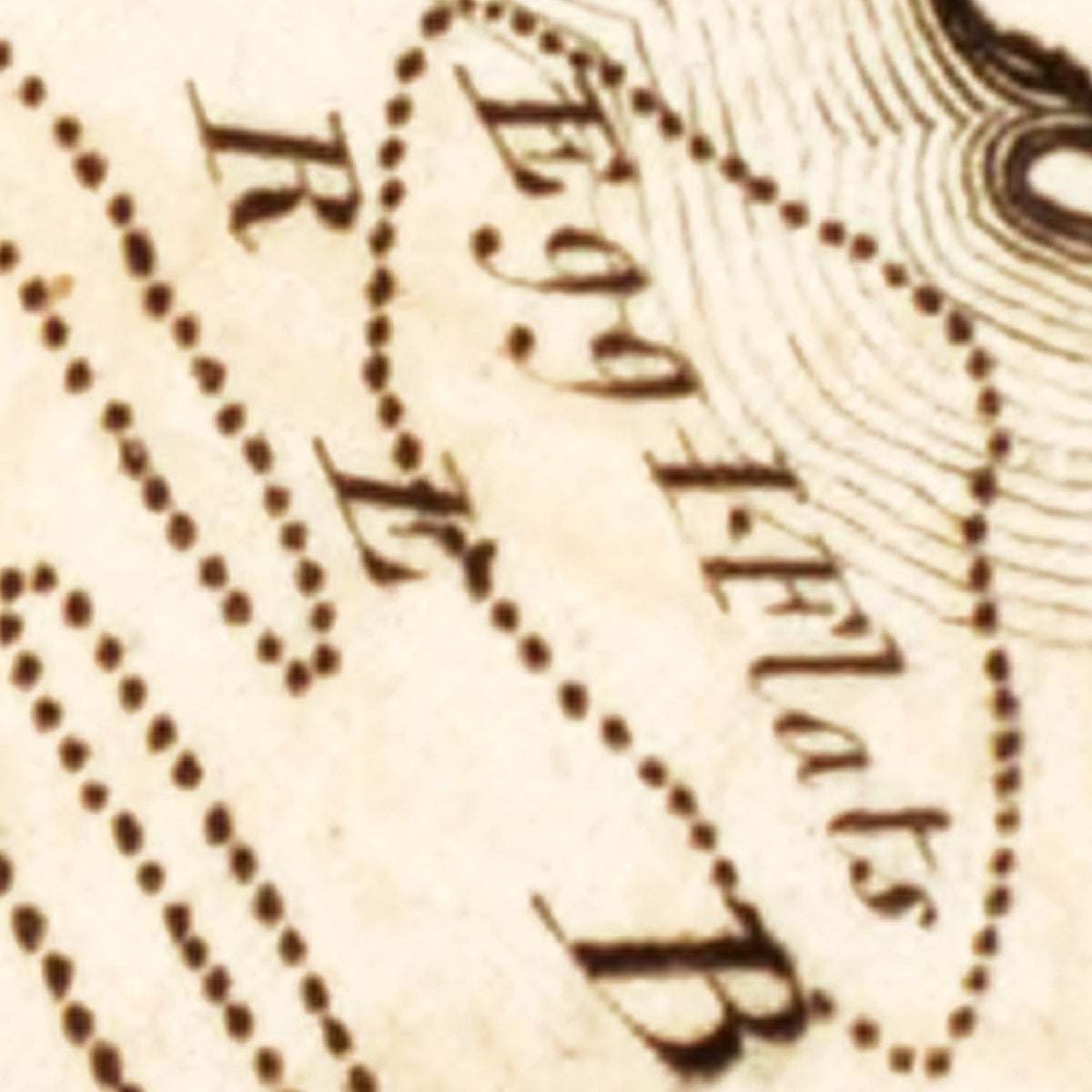 Restored historic details from the 1795 state map of Delaware, Delaware