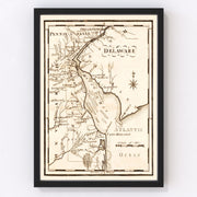 Delaware Vintage Map 1795