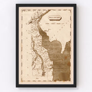 Delaware Vintage Map 1804