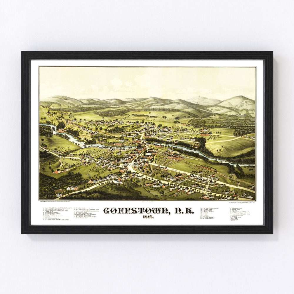 Goffstown Vintage Map 1887
