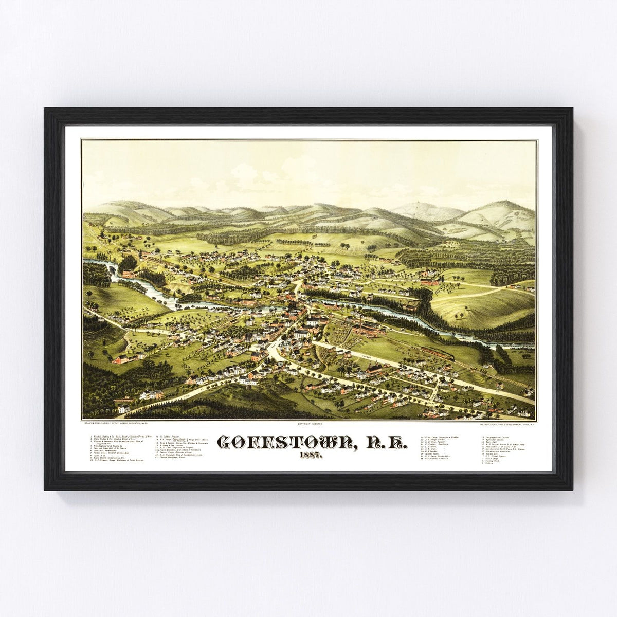 Goffstown Vintage Map 1887