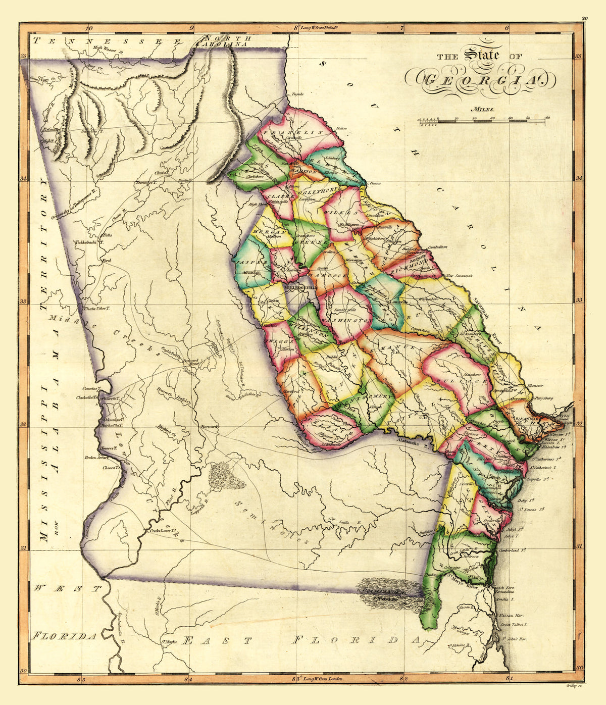 Preview of Vintage Map of Georgia 1810