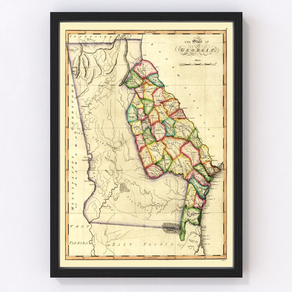 Georgia Vintage Map 1810