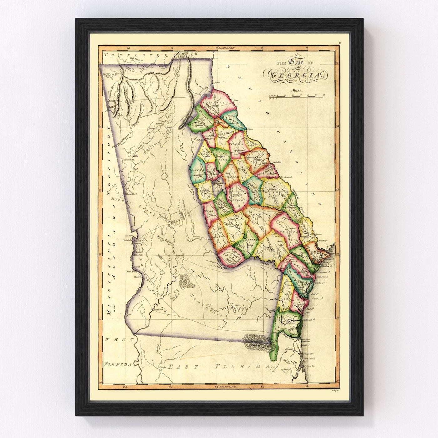 Georgia Vintage Map 1810