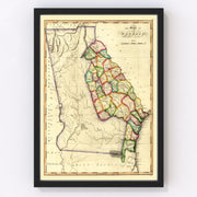 Georgia Vintage Map 1810