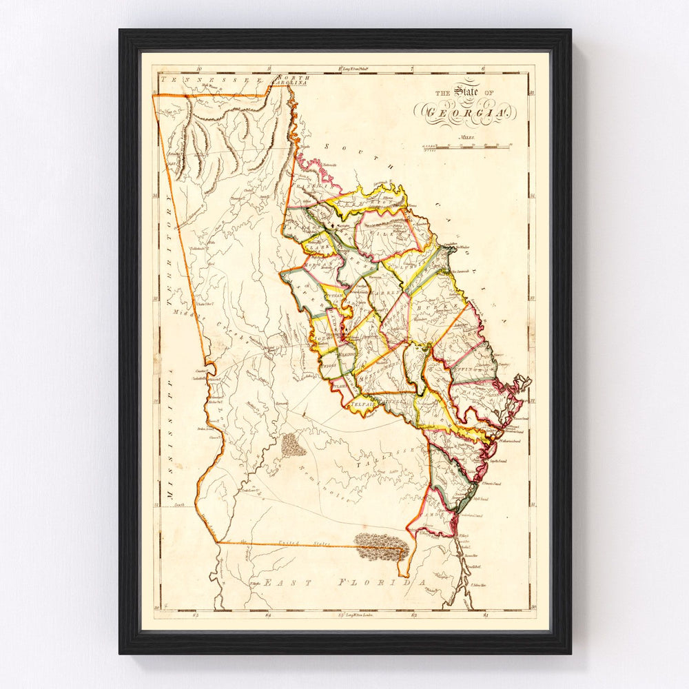 Georgia Vintage Map 1818