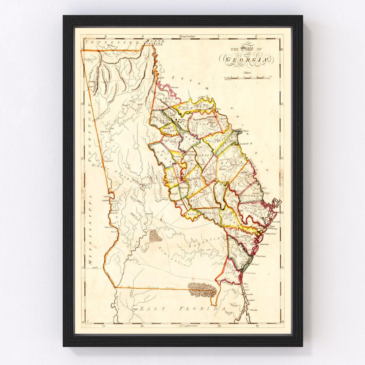 Georgia Vintage Map 1818