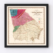 Georgia Vintage Map 1849