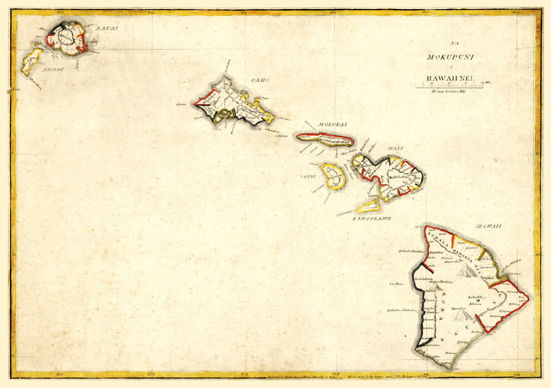Size comparison using Vintage Map of Hawaii 1893