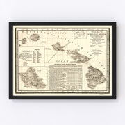Hawaii Vintage Map 1893