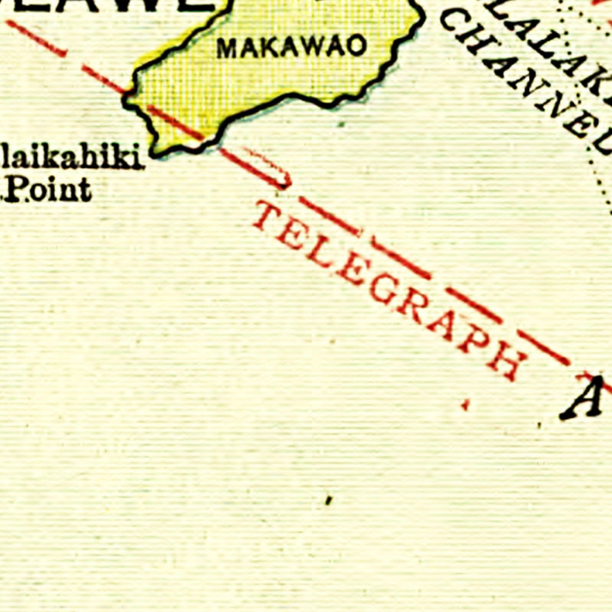 Restored historic details from the 1912 state map of Hawaii, Hawaii