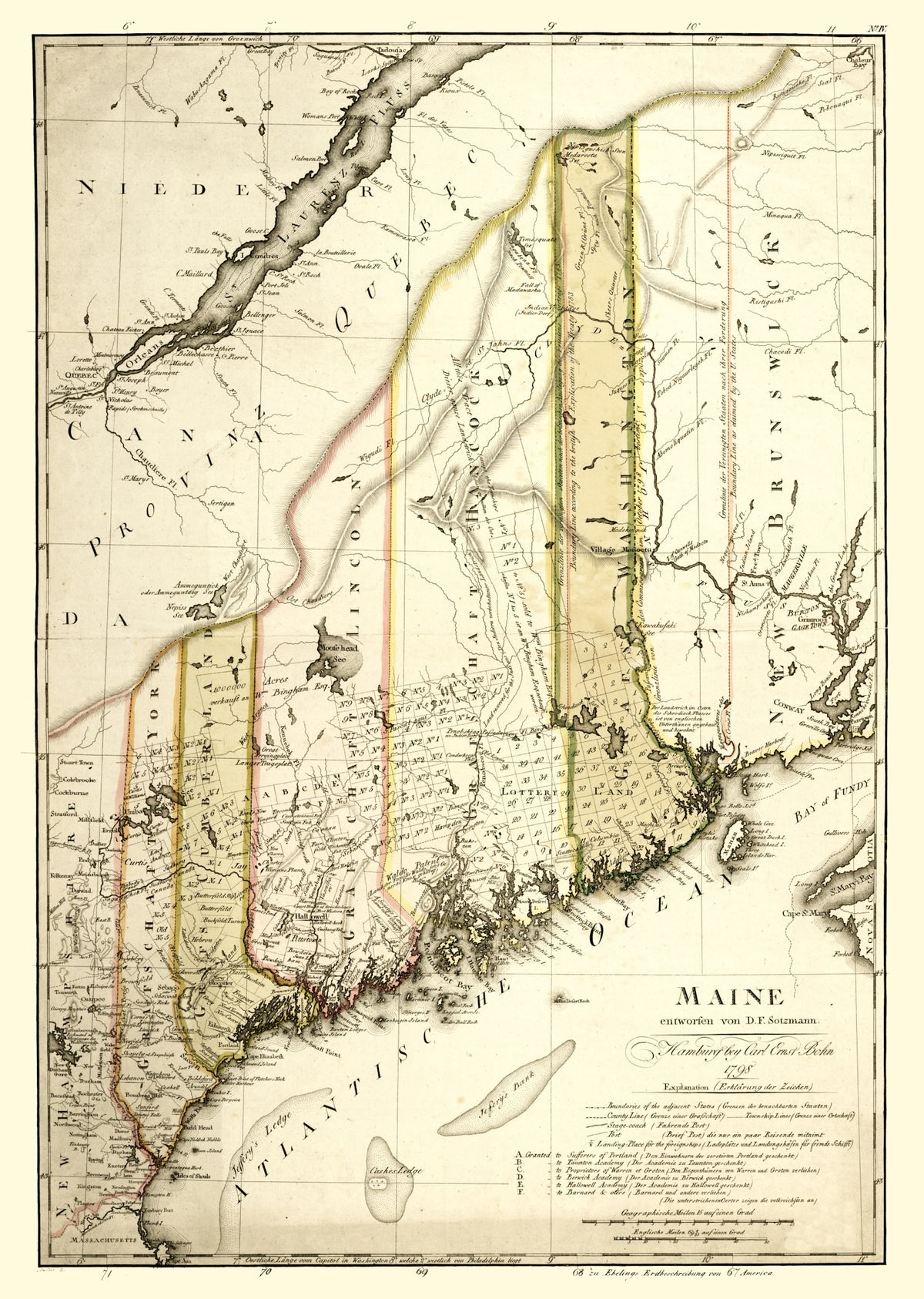 Preview of Vintage Map of Maine 1798