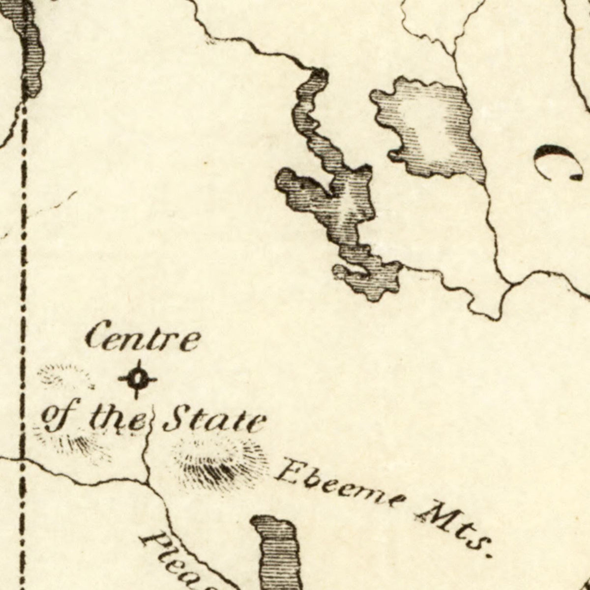 Restored historic details from the 1831 state map of Maine, Maine