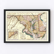 Delaware Vintage Map 1904