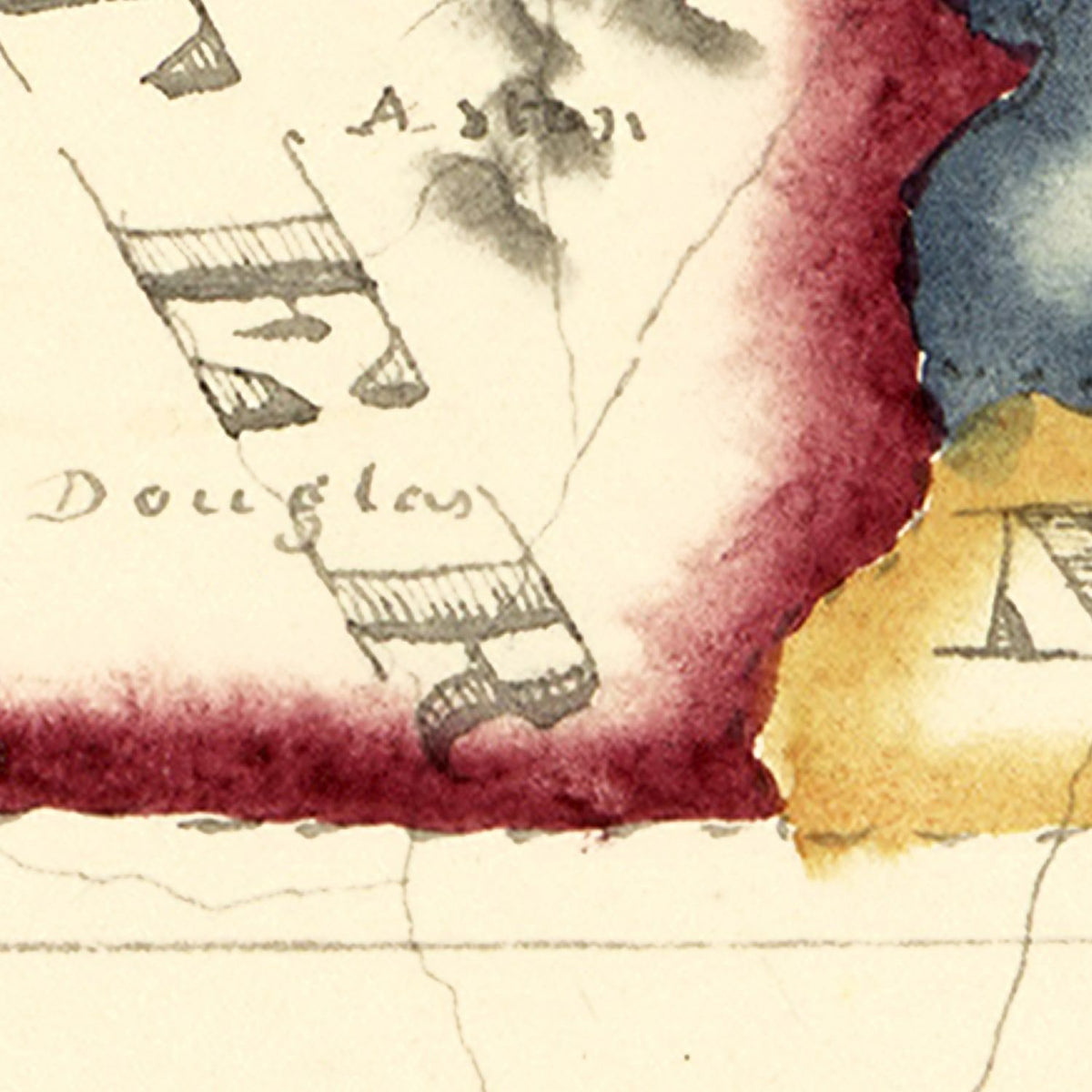 Restored historic details from the 1820 state map of Massachusetts, Massachusetts