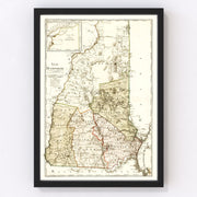 New Hampshire Vintage Map 1796