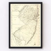 New Jersey Vintage Map 1795