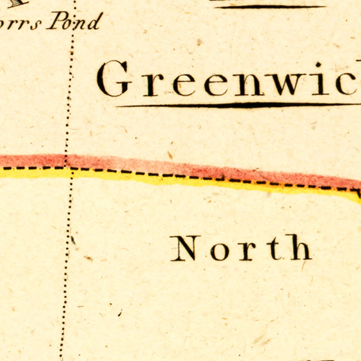 Restored historic details from the 1797 state map of Rhode Island, Rhode Island