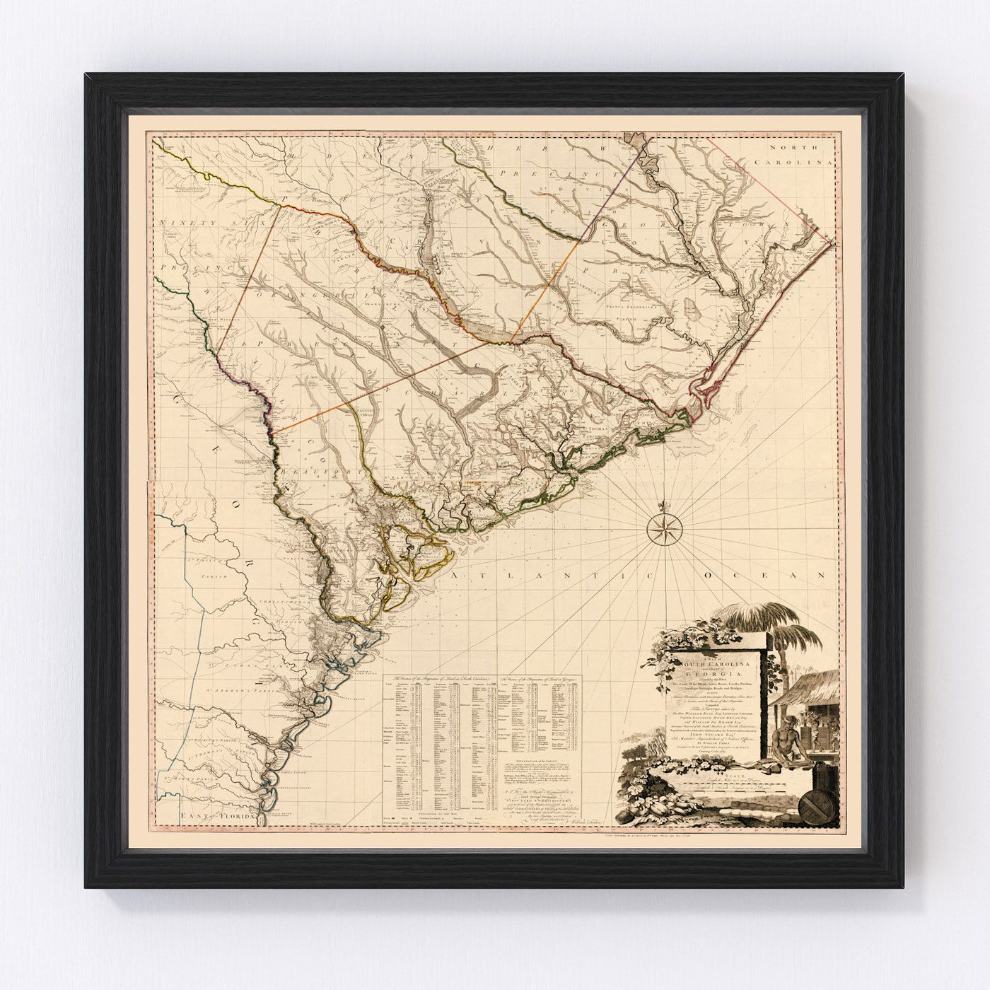 South Carolina Vintage Map 1780