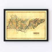 Tennessee Vintage Map 1826