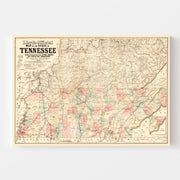 map of Tennessee